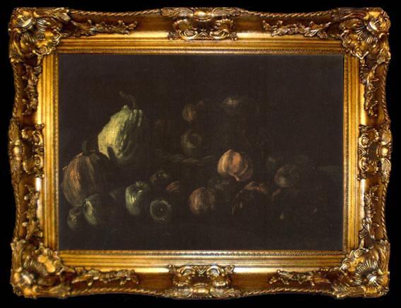 framed  Vincent Van Gogh Still life with a Basket of Apples and Two Pumpkins (nn04), ta009-2